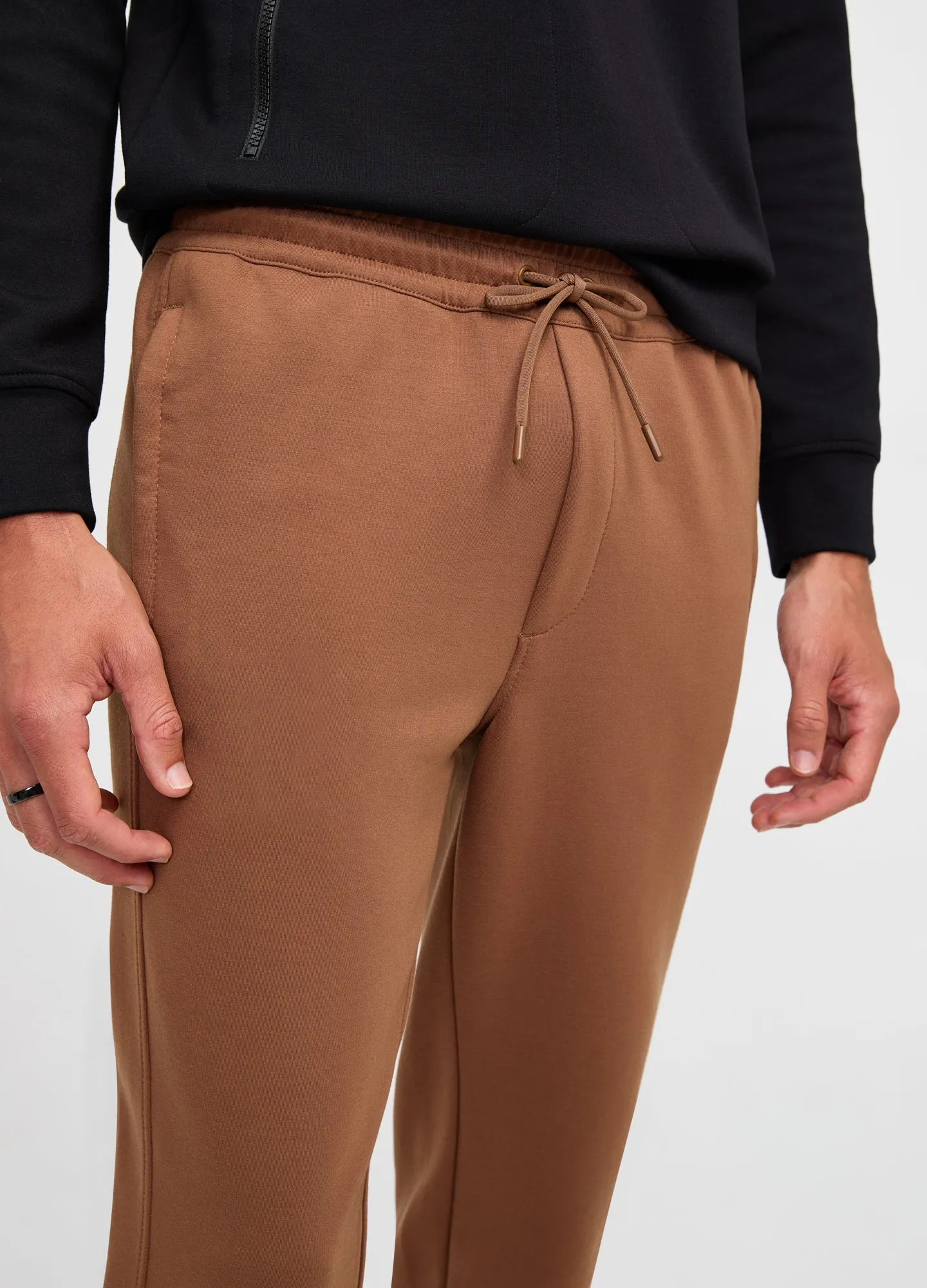 Neoprene Drawstring Sweatpants Caramel