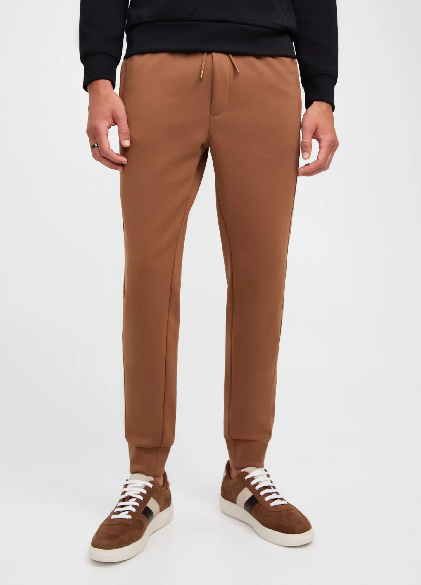 Neoprene Drawstring Sweatpants Caramel