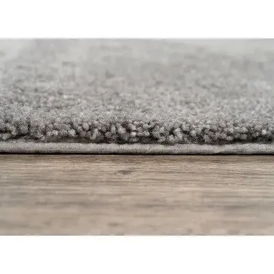 New - 24"x40" Traditional Plush Nylon Washable Bath Rug Gray - Garland Rug