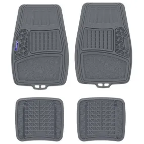 New - Michelin 19"x34" 4pc Rubber Floormat Set Gray