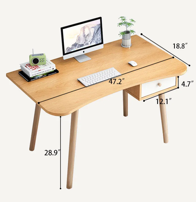 Nordic Office Bedroom Computer Desk-Maple Color 100 CM