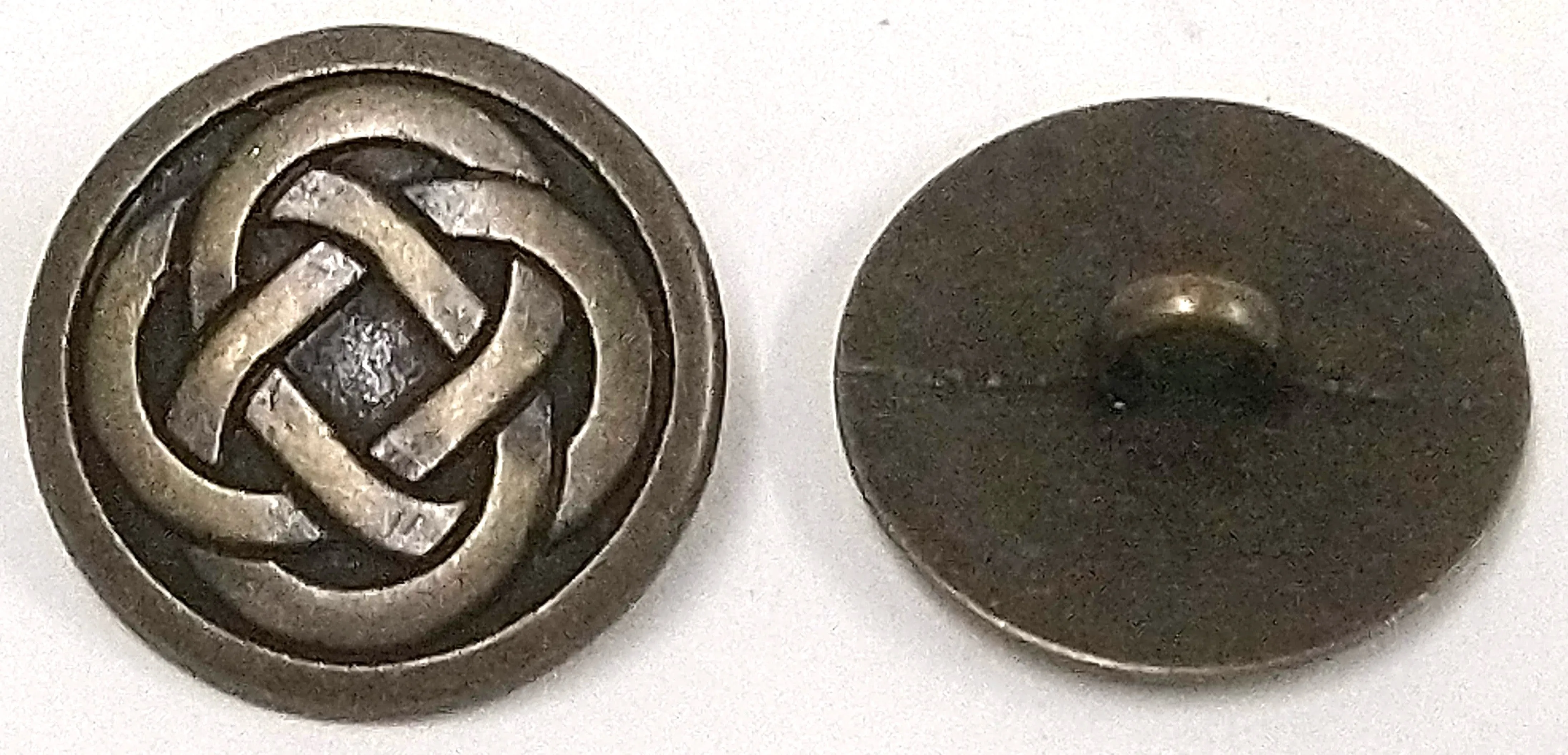 Old Brass Coloured Celtic Metal Buttons