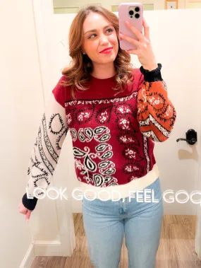 Oranges & Cranberries Sweater