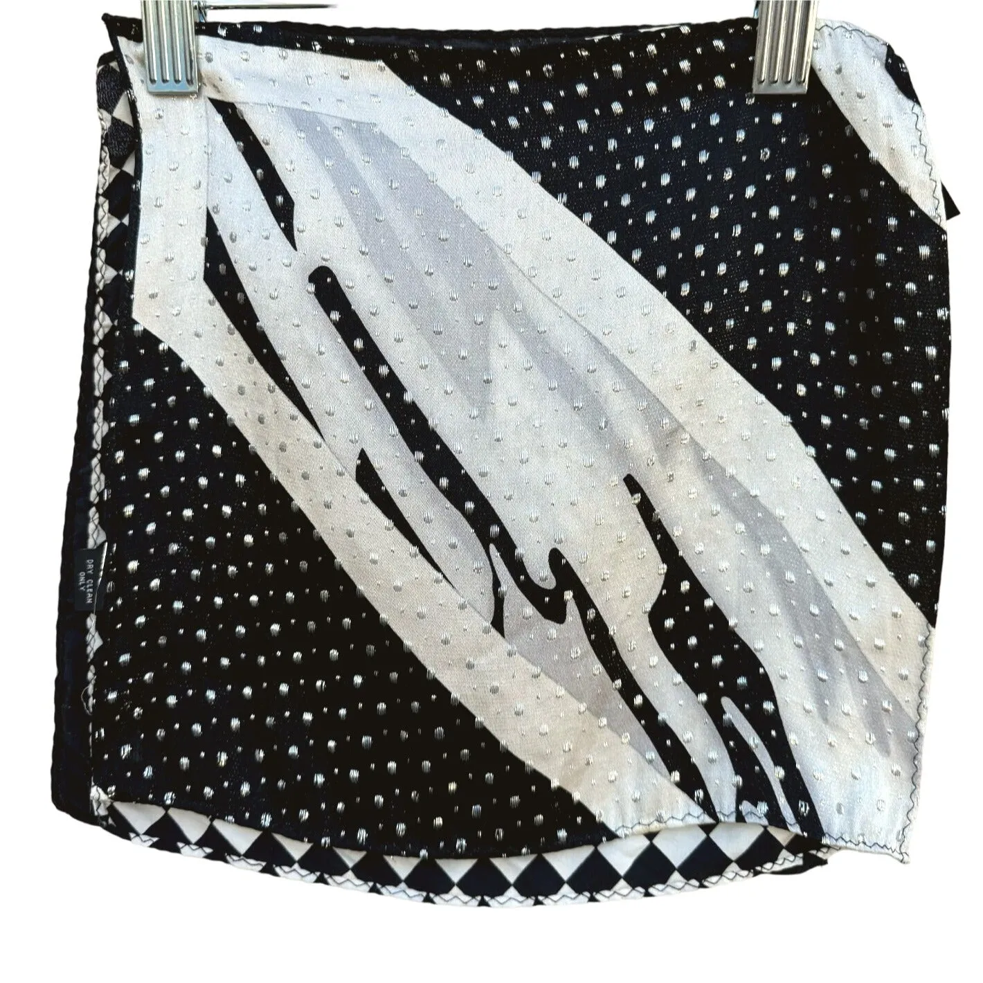 Pocket Square Bundle - Three Silk Geometric Checkbox Black White Squares