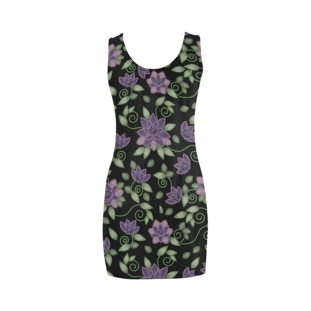 Purple Beaded Rose Medea Vest Dress