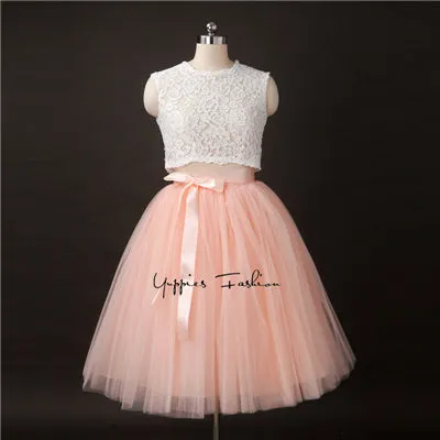 Quality 7 Layers 65cm Maxi Long Tulle Skirt Elegant Pleated Tutu Skirts Womens Vintage Lolita Petticoat faldas mujer Saias Jupe