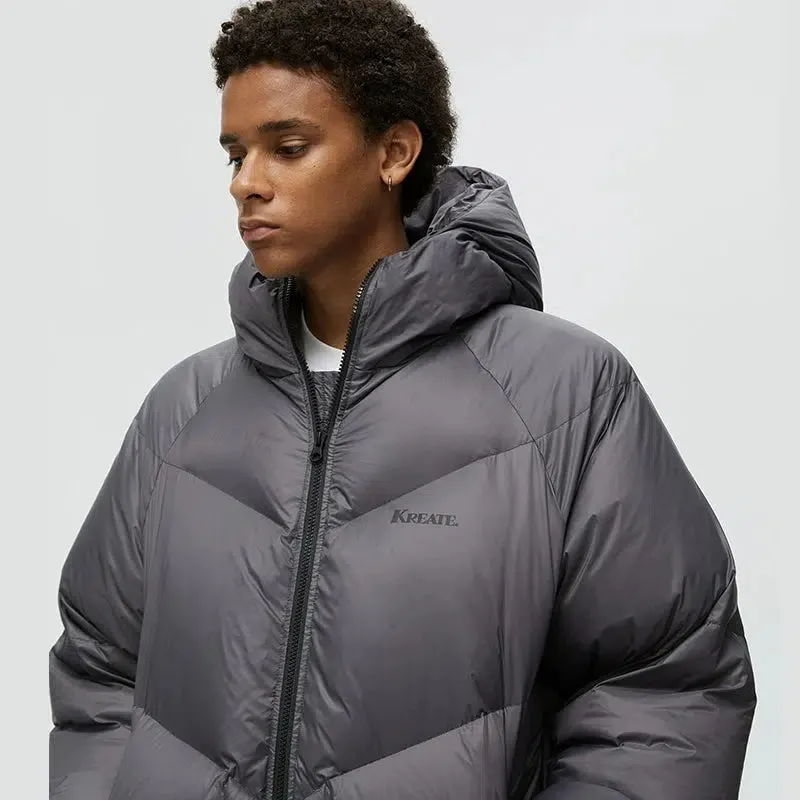 Quilted Puffer Hooded Long Coat