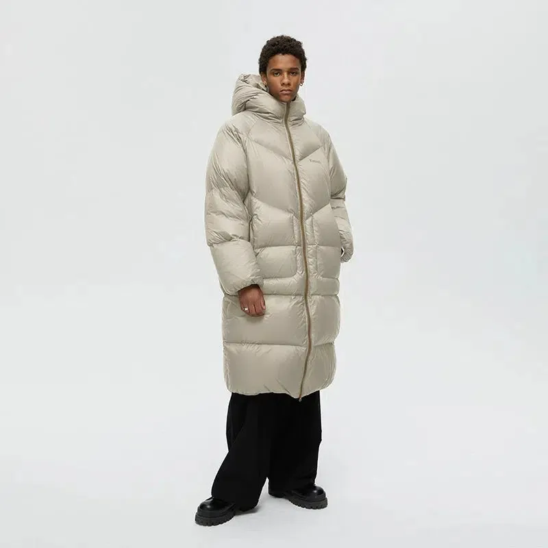 Quilted Puffer Hooded Long Coat