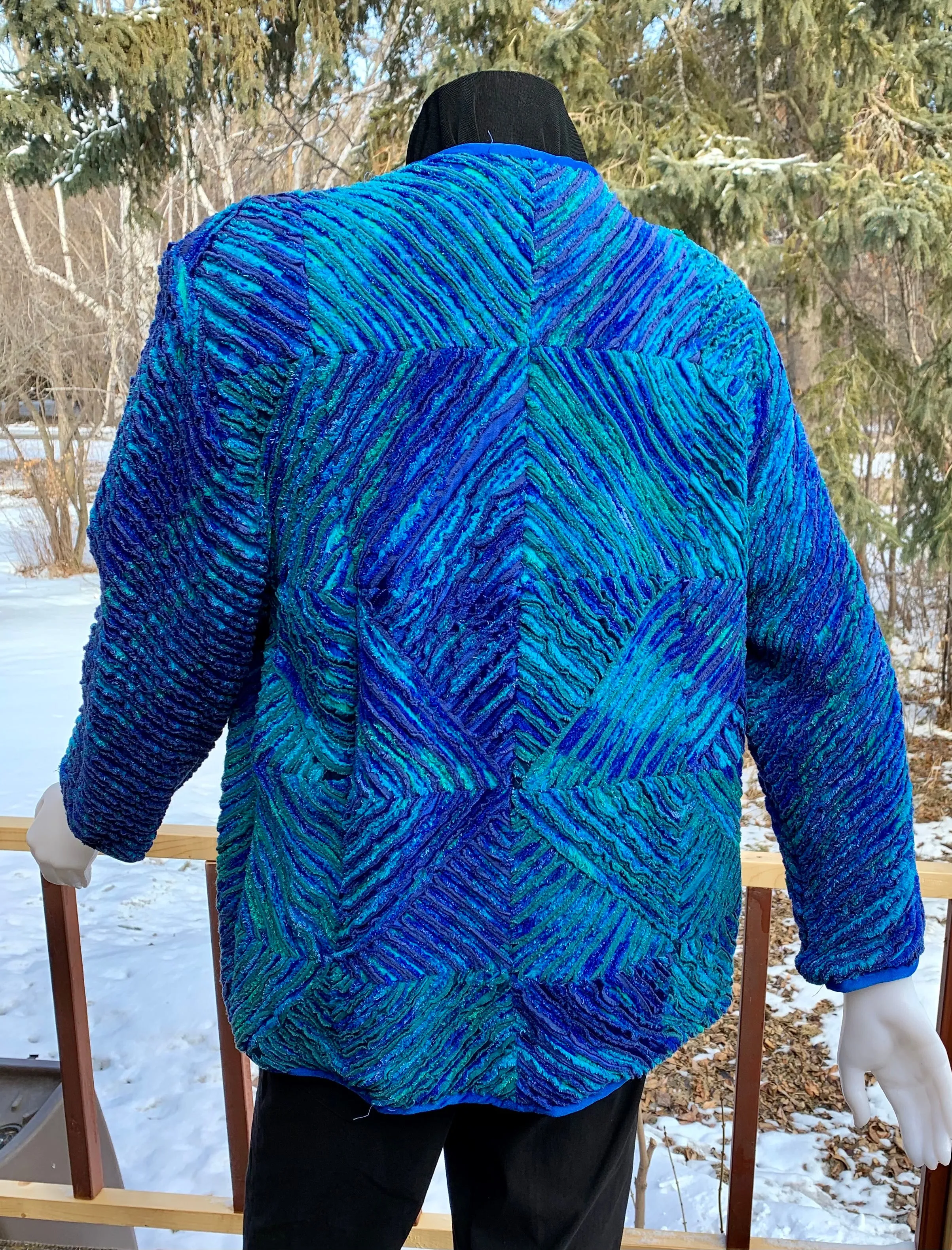 "Beautiful in Blue" - Chenille Cardigan