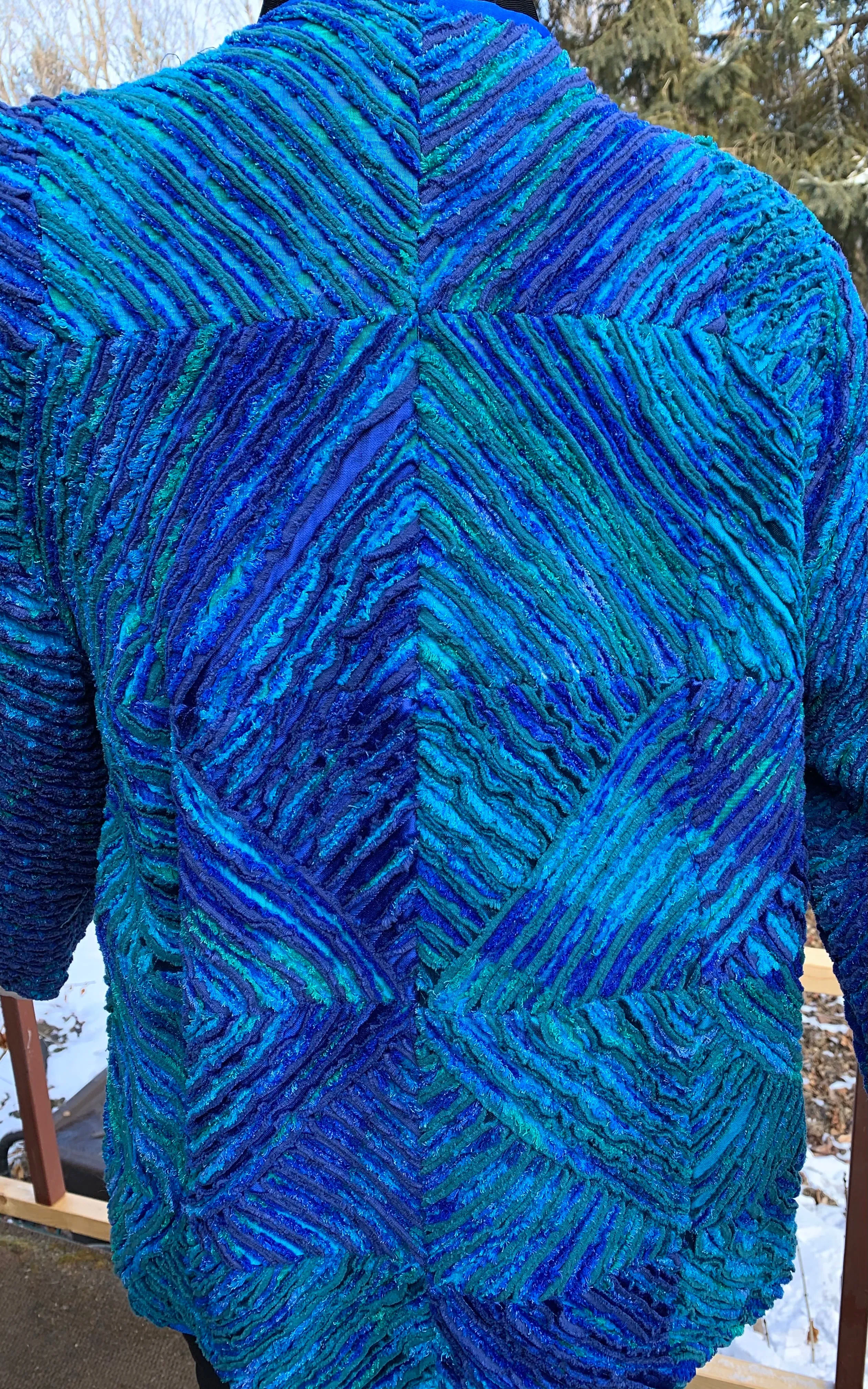 "Beautiful in Blue" - Chenille Cardigan