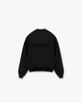 Represent Owners Club Flocked Sweater - Black