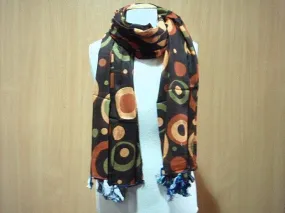 Retro - Printed Poly Cotton Blend Scarf