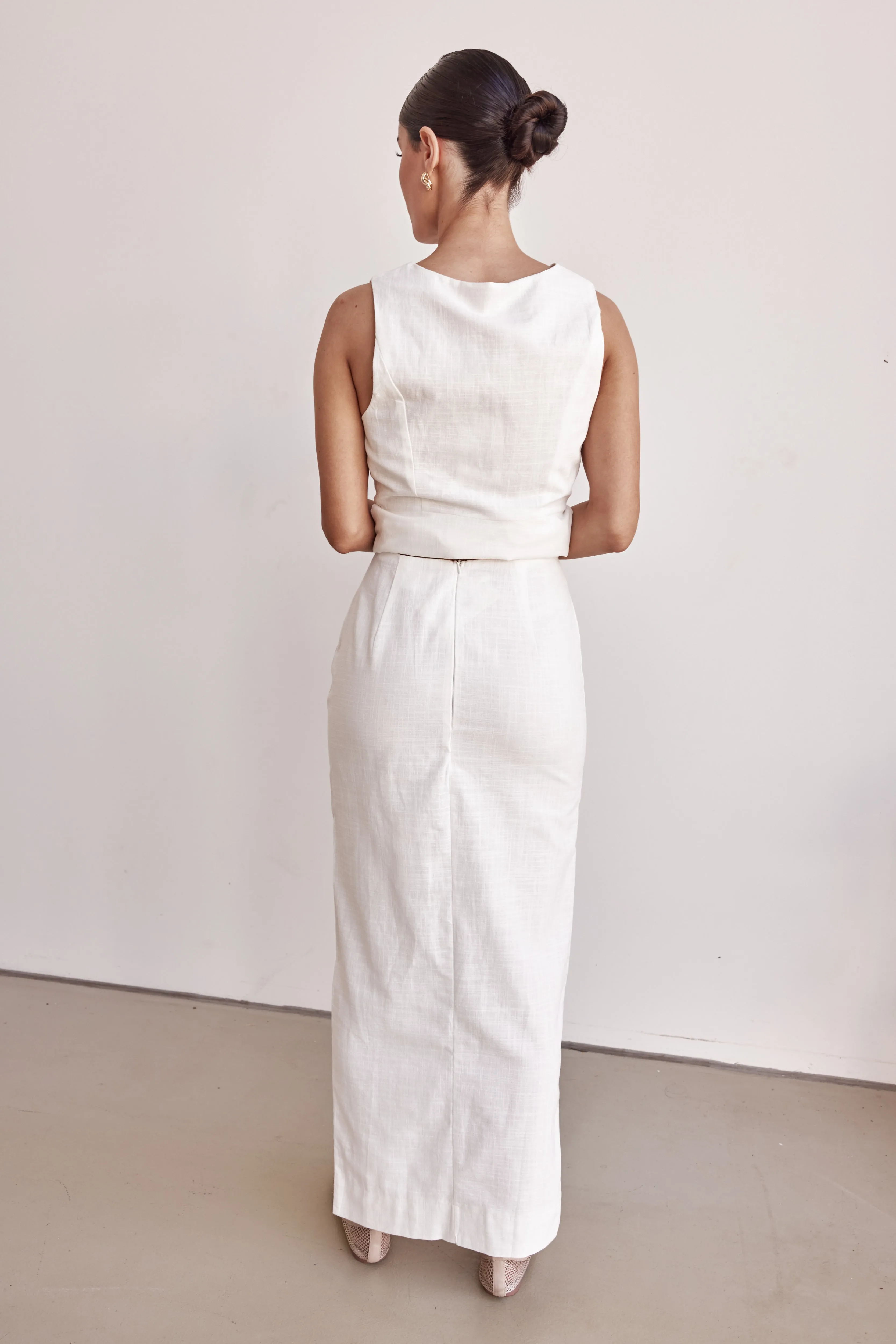 Robyn Maxi Skirt (White)