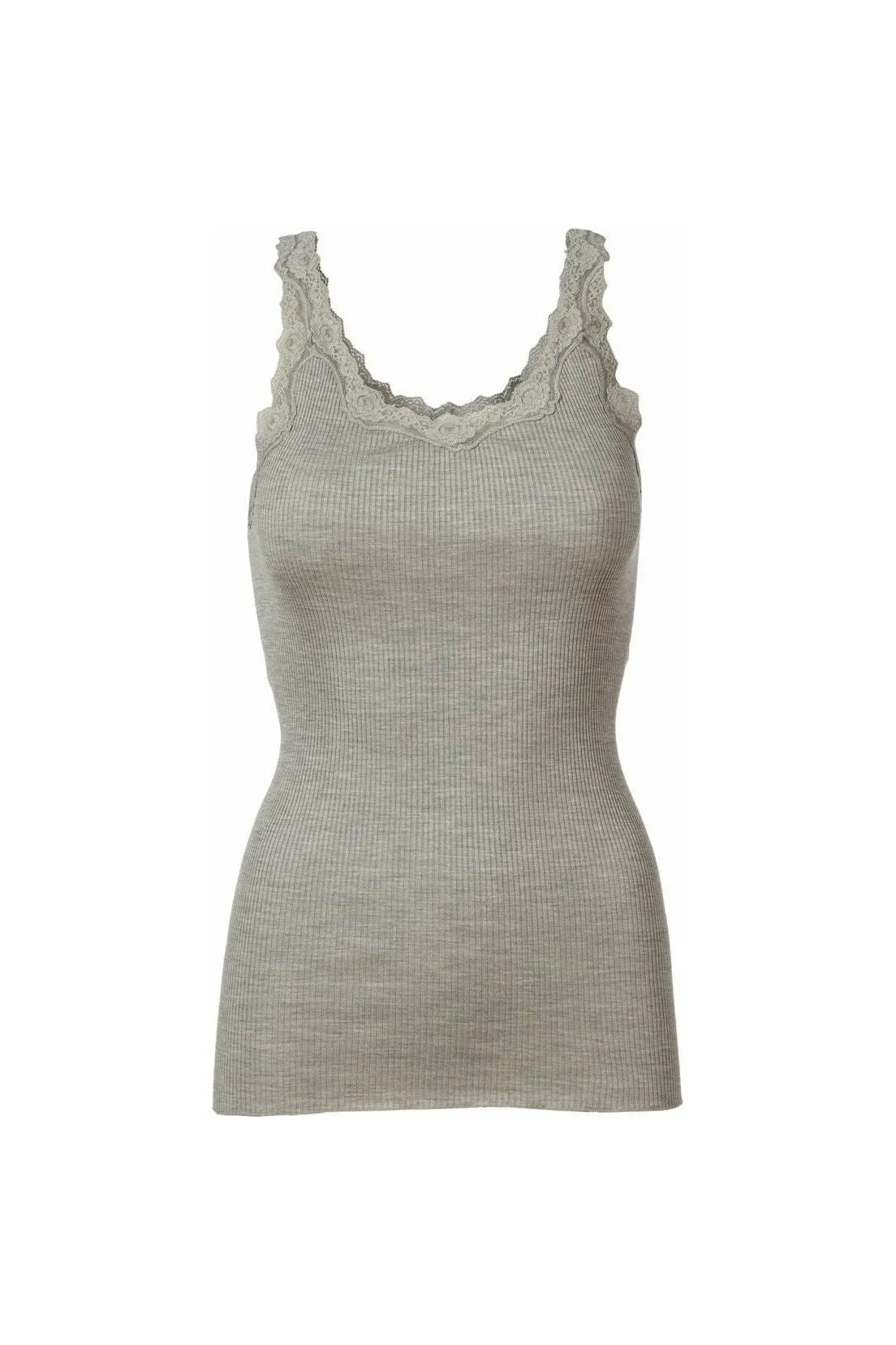 Rosemunde Babette Silk Tank 5357-008 Light Grey Melange