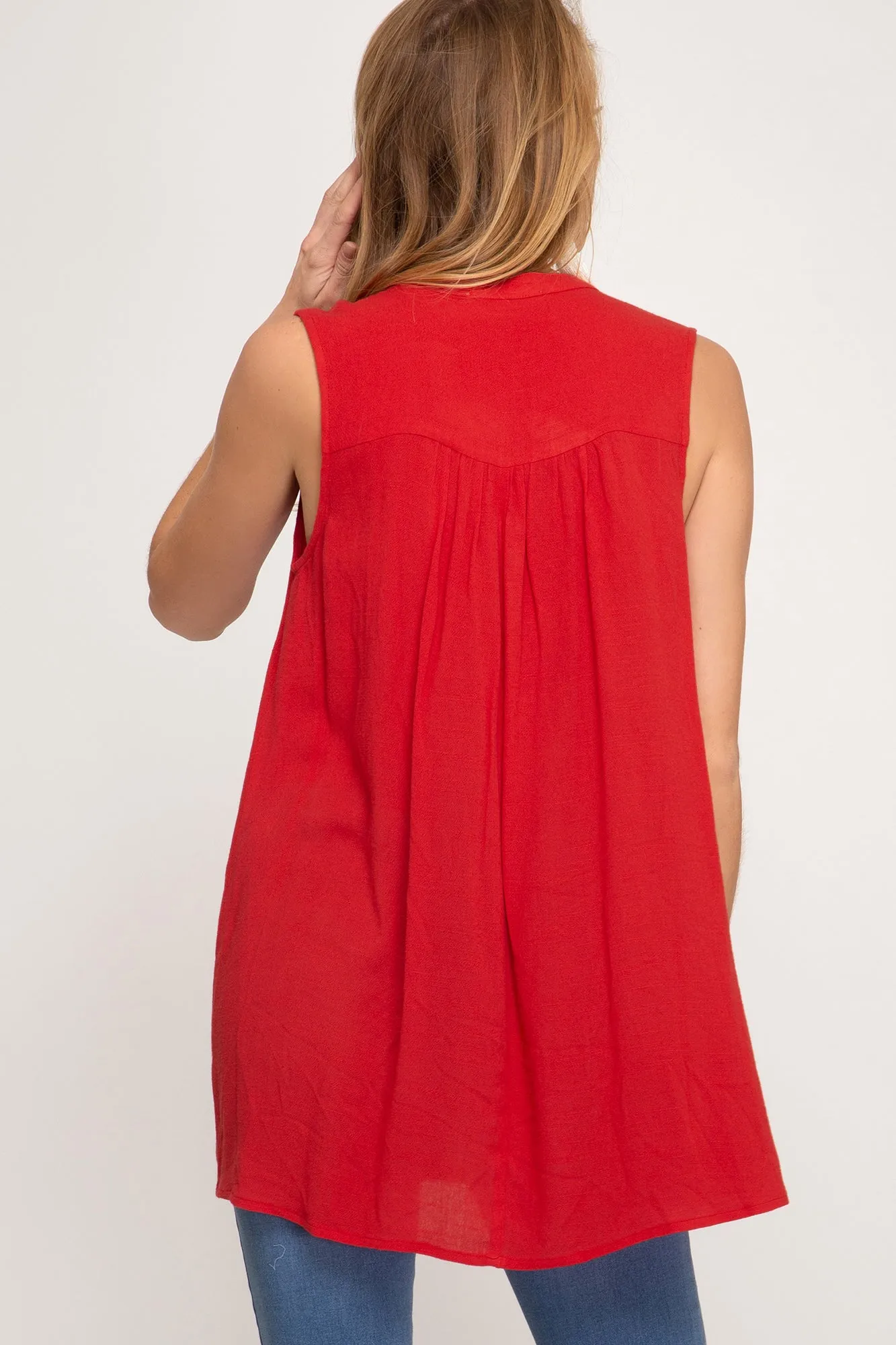 Scarlet Sleeveless Top