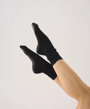 Scrunch Non Slip Grip Socks - Charcoal