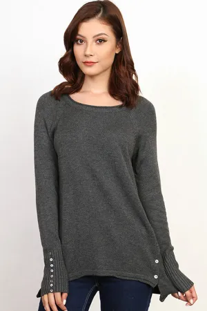 Side Button Sweater