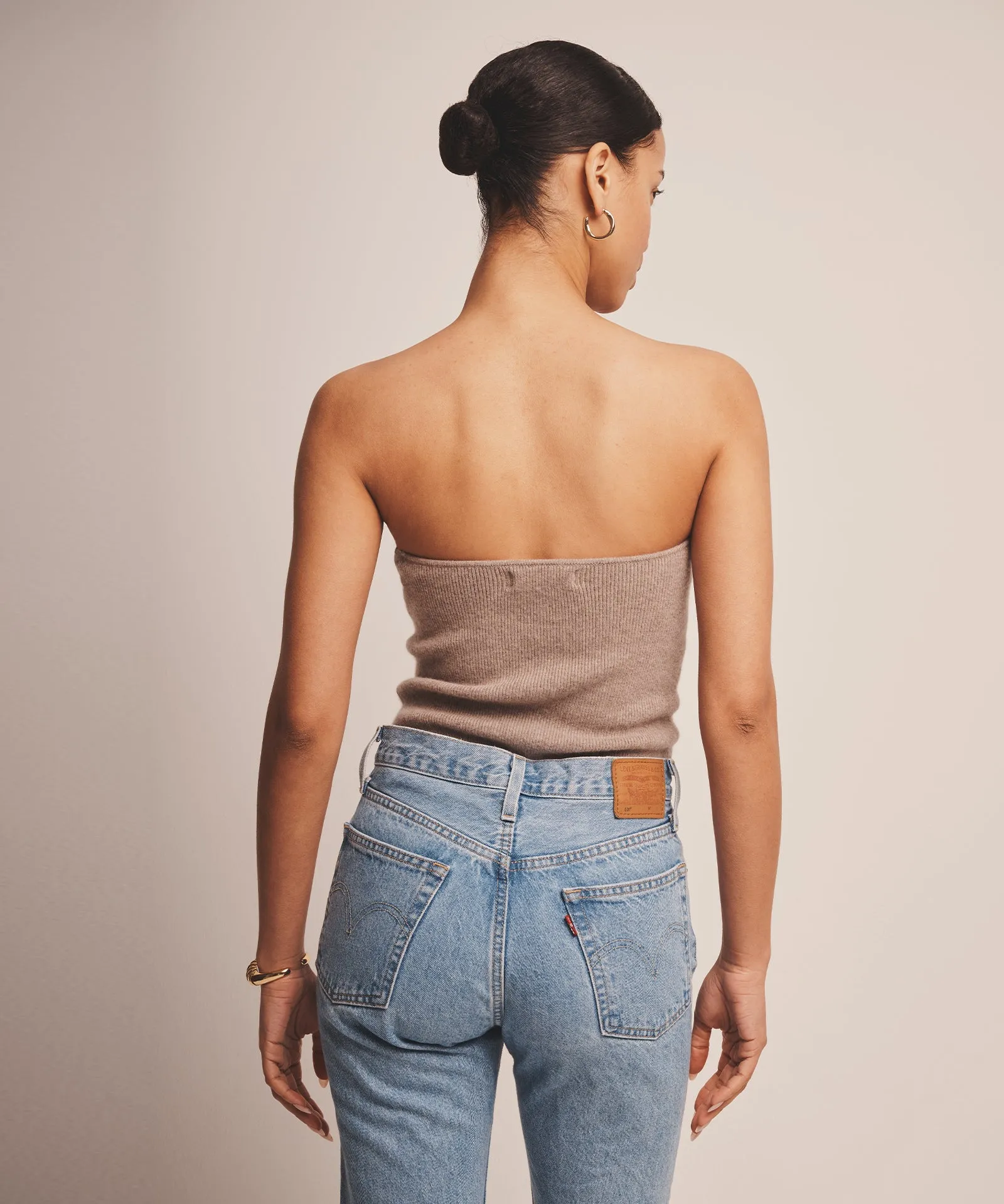 Signature Cashmere Ribbed Tube Top