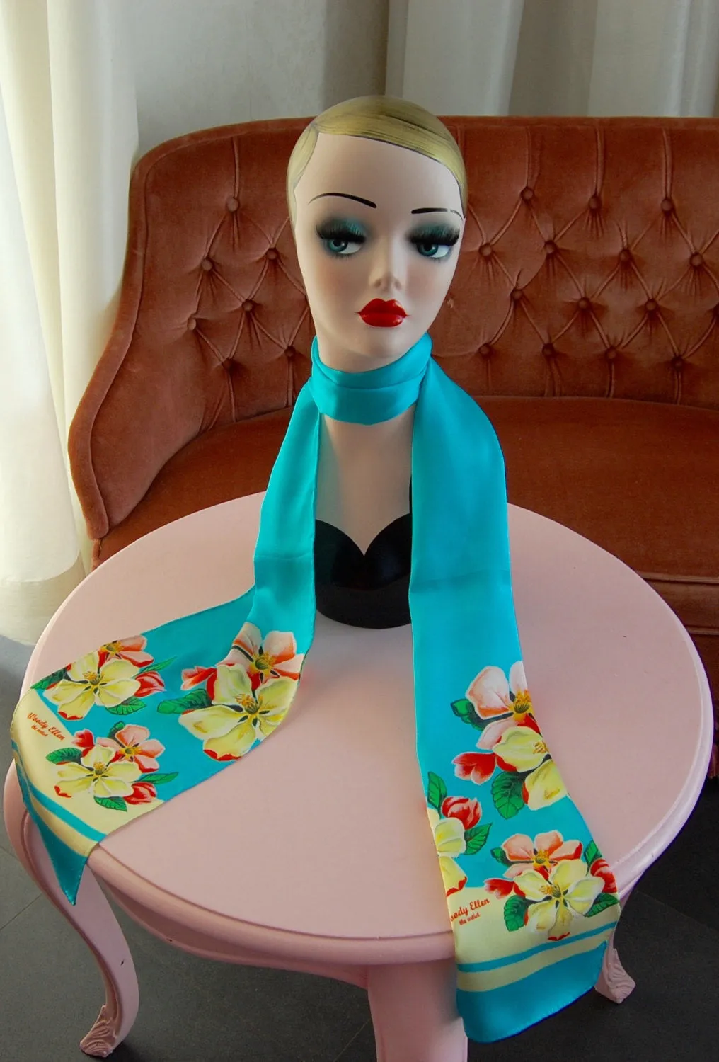 Silk scarf, Blossom