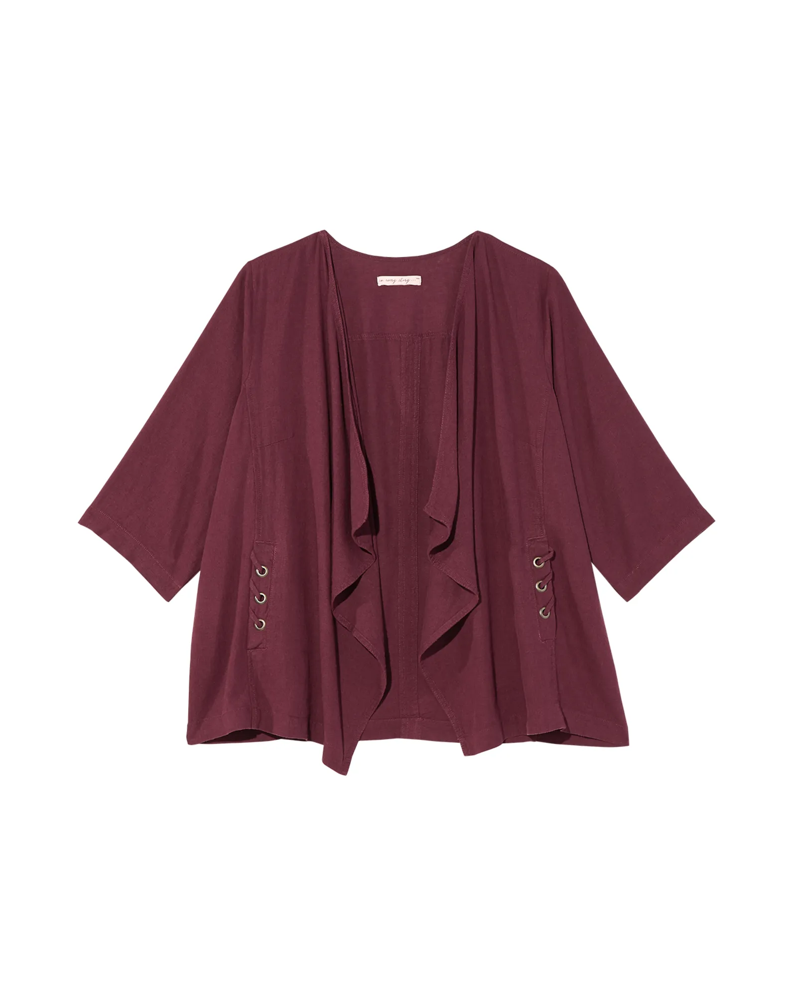 Sondra Linen Jacket | Burgundy