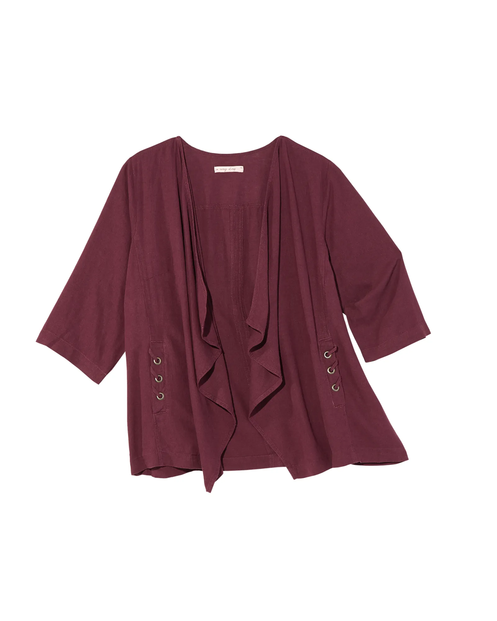 Sondra Linen Jacket | Burgundy