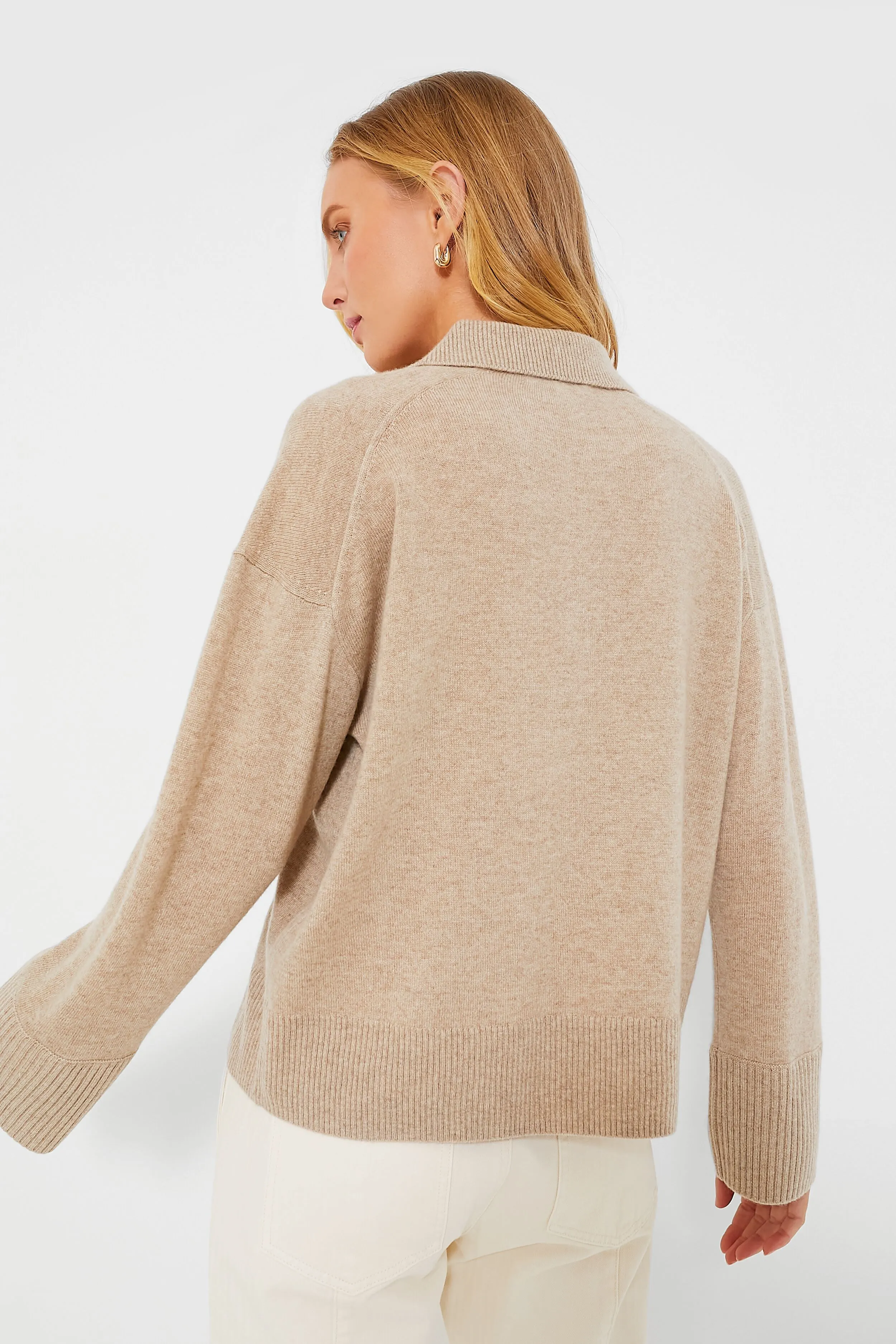 Stone Cashmere Ally Polo Pullover