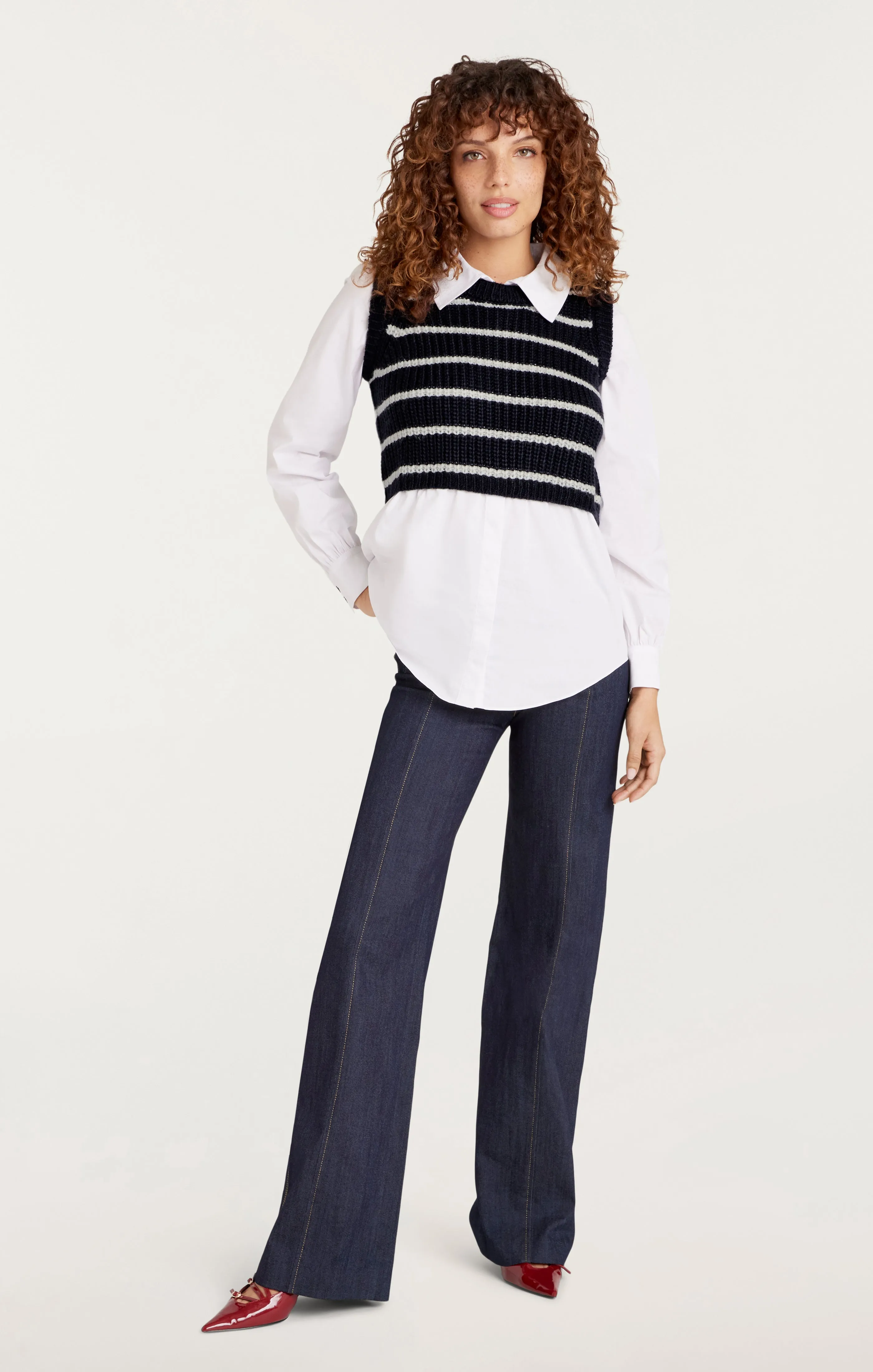 Striped Mara Shaker Pullover