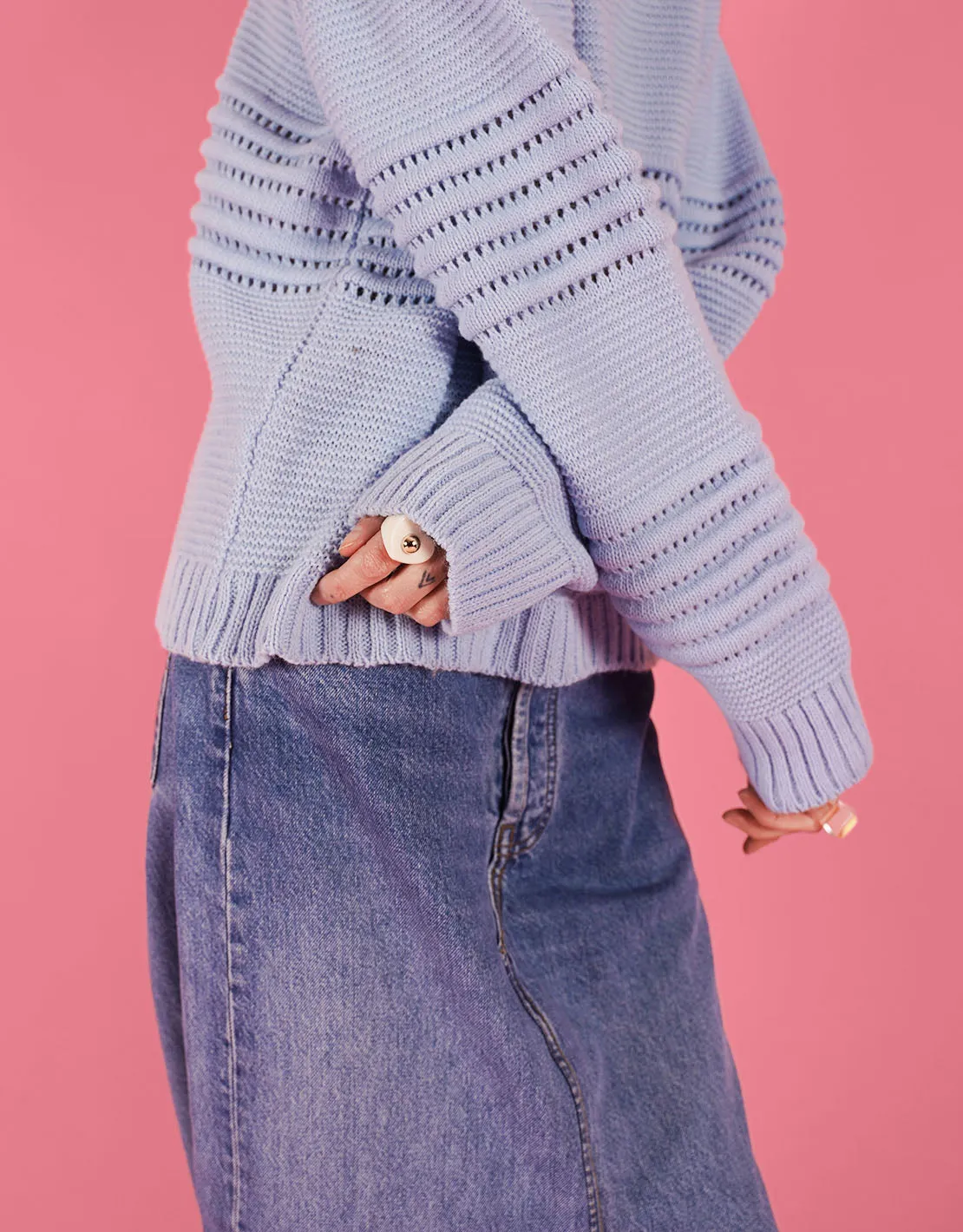 Structured stripes sweater