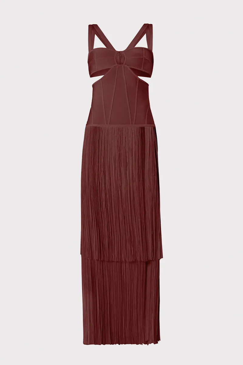 Stunning Allure Fringe Maxi Dress