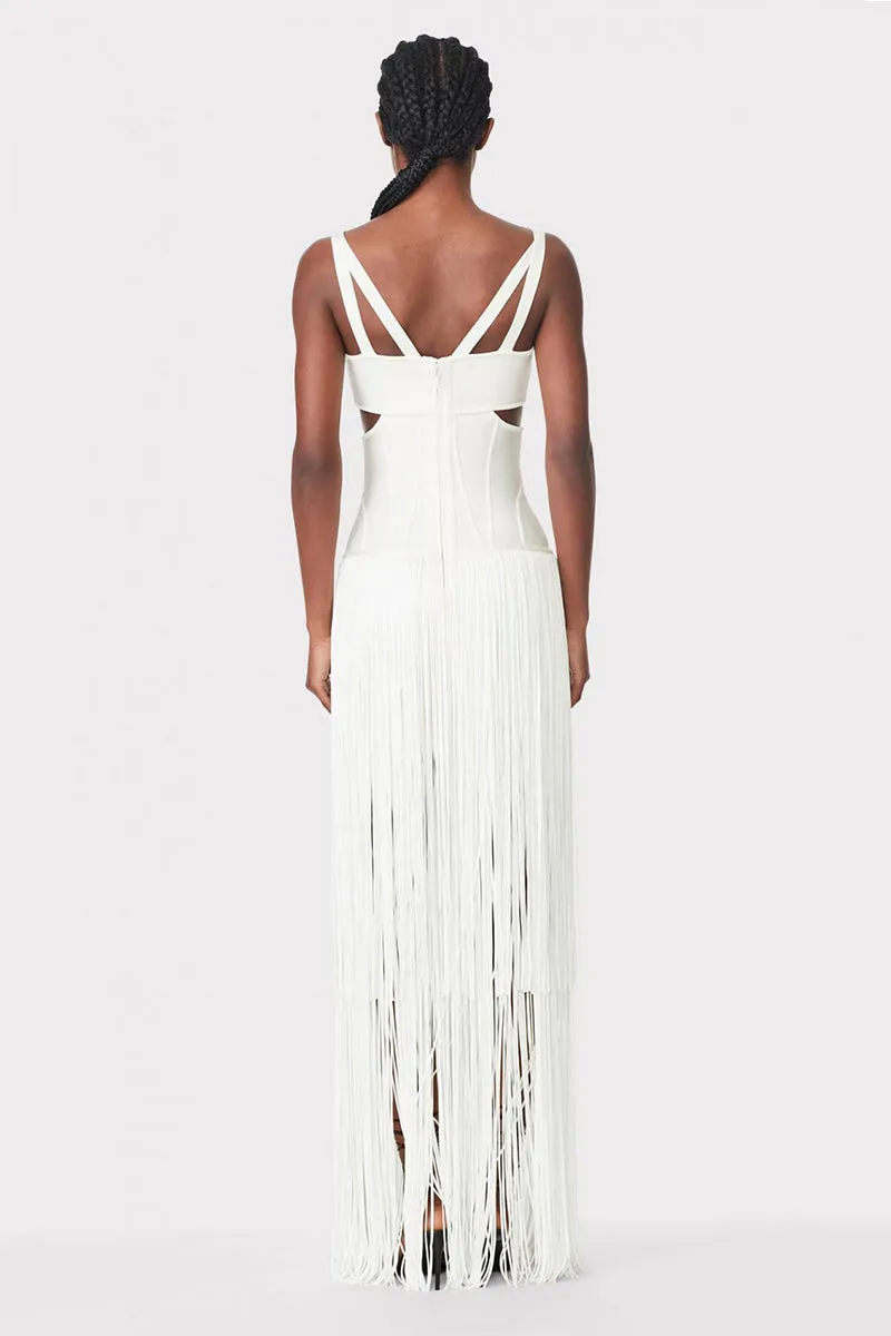 Stunning Allure Fringe Maxi Dress