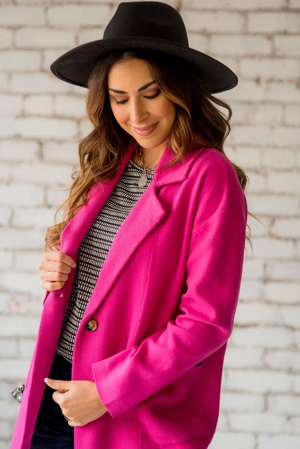 Stylish Pocket Tunic Blazer