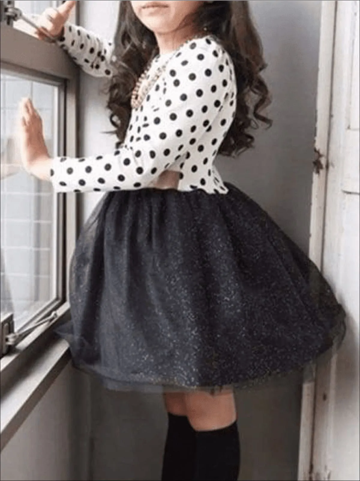 Sweet Shimmer Polka Dot Tutu Dress