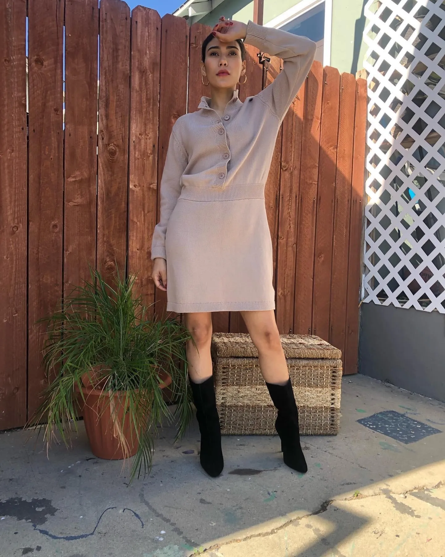 Tan Sweater Dress