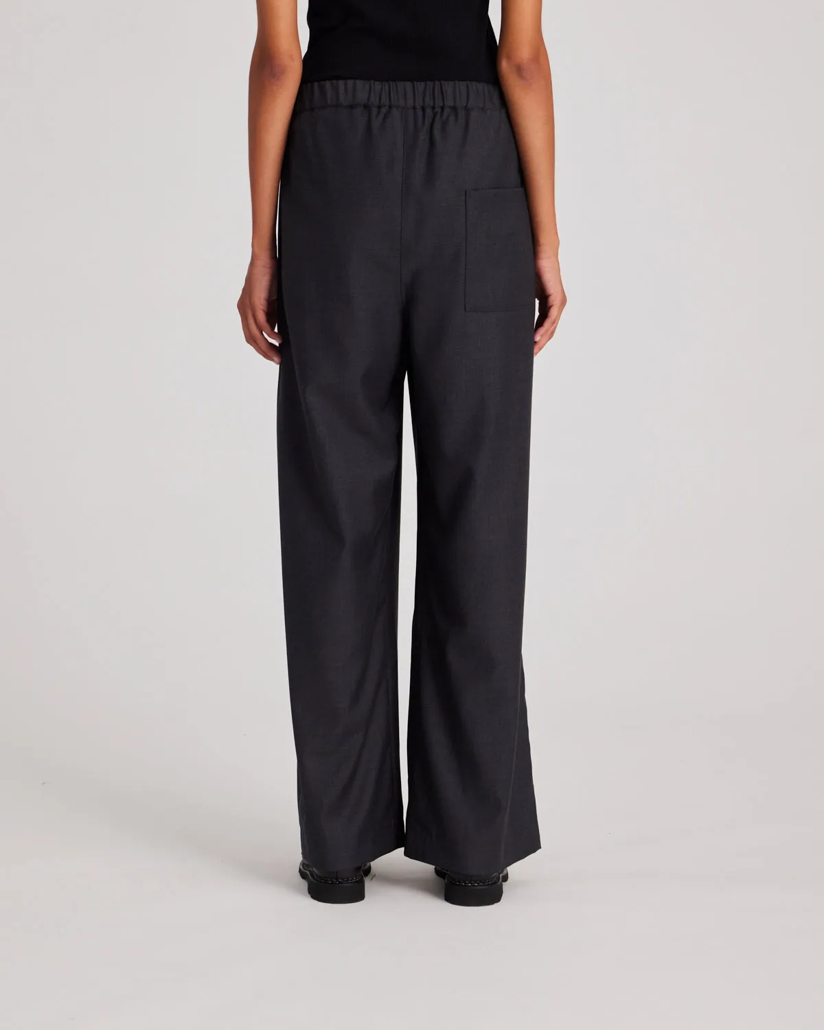 Thilde Wool Pant - Dark Grey