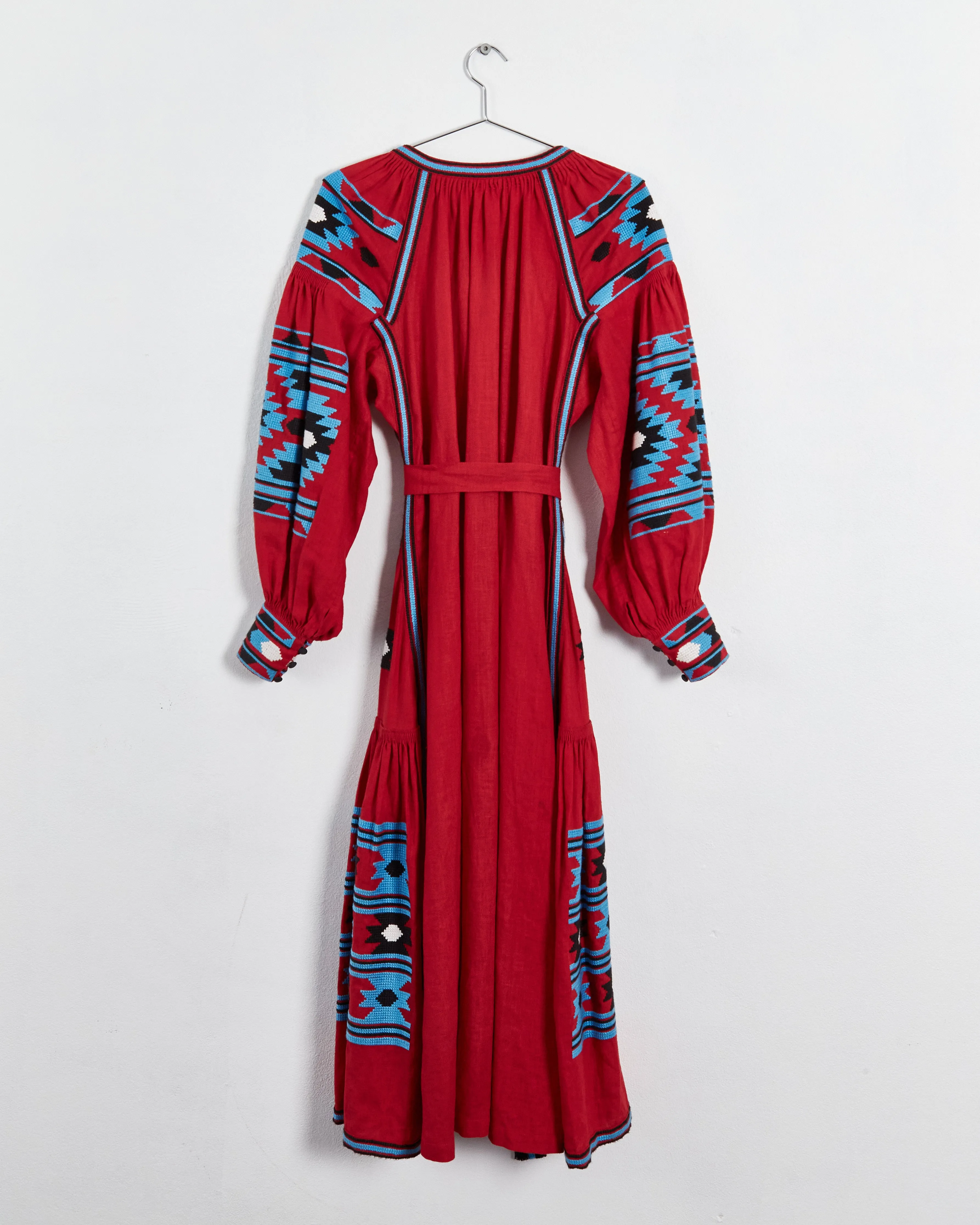 Vita Kin 'kilim' embroidered dress, red, one size