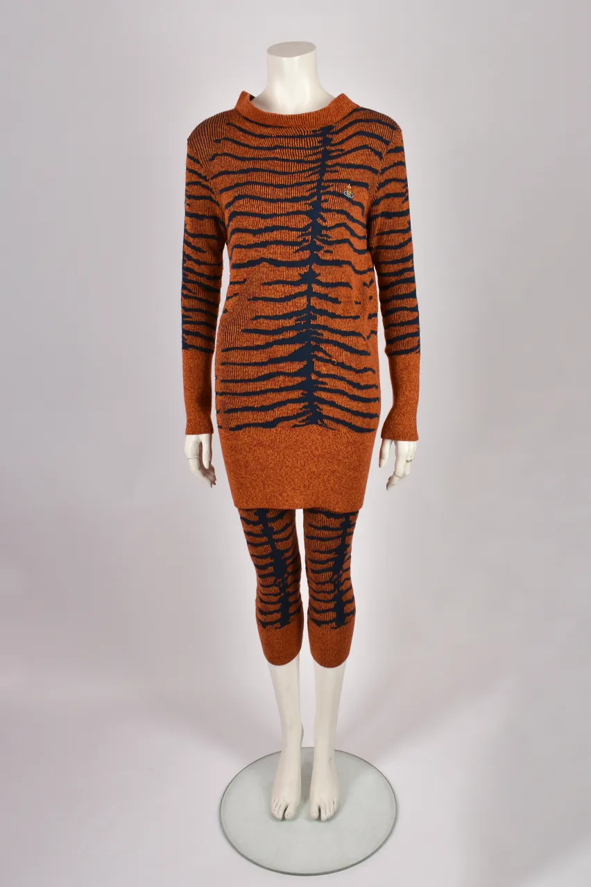 VIVIENNE WESTWOOD RED LABEL TIGER PRINT KNIT SET