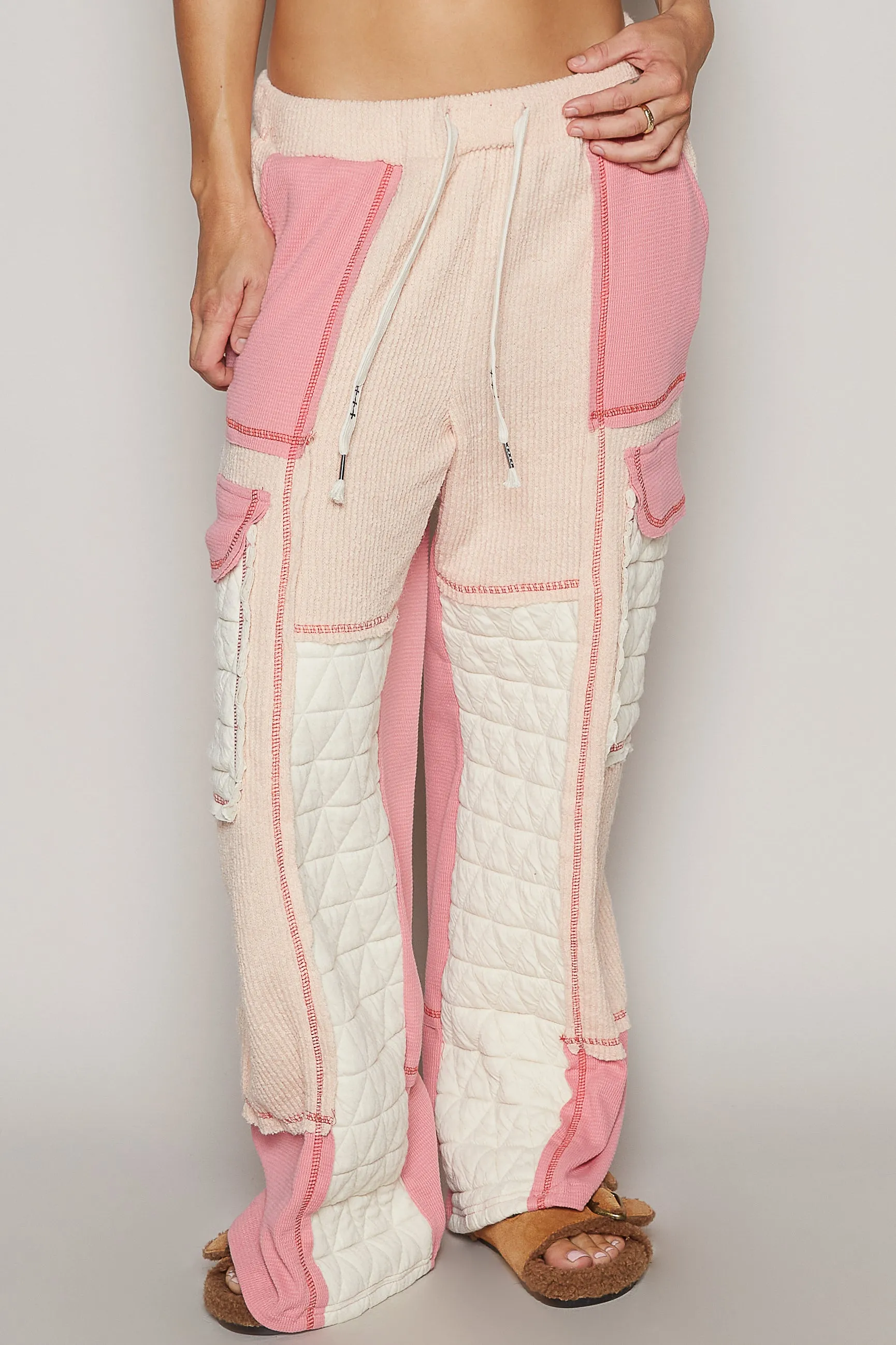 Walking in Paris Relaxed Fit Ribbed Quilted Pants (2 Options)