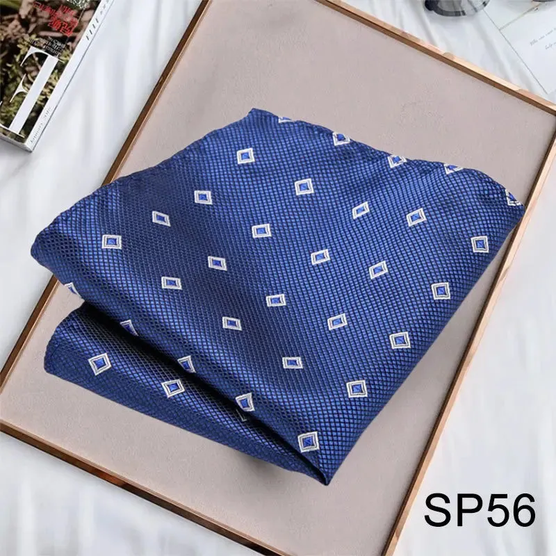 WIAOFELLAS Business Neck Scarf Men's Retro Scarf Men's Printing Scarf Small Square Men's Fall Suit Shirt Luxury Scarf Hiphop Men's Scarf