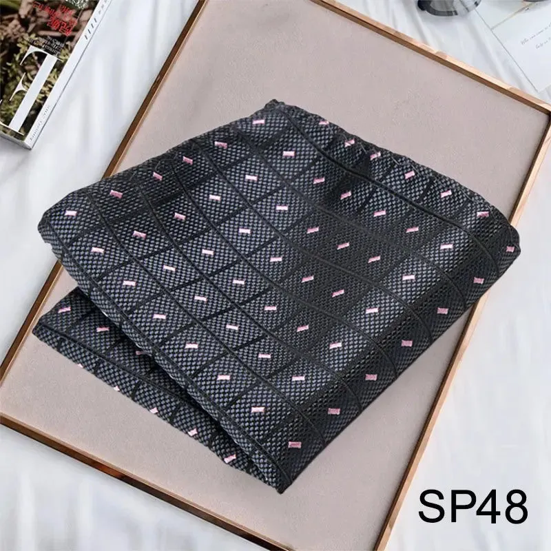 WIAOFELLAS Business Neck Scarf Men's Retro Scarf Men's Printing Scarf Small Square Men's Fall Suit Shirt Luxury Scarf Hiphop Men's Scarf