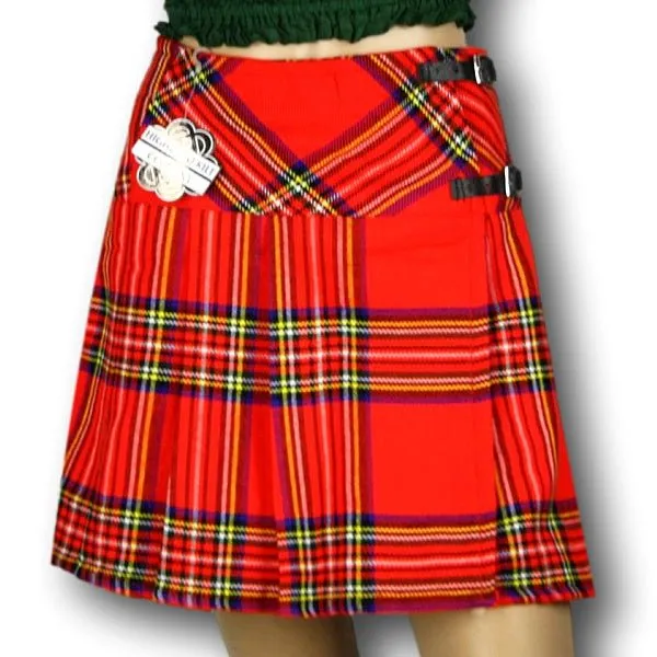 Women's Billie Kilt, Mini Skirt, Royal Stewart Tartan