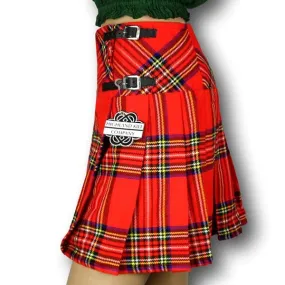 Women's Billie Kilt, Mini Skirt, Royal Stewart Tartan