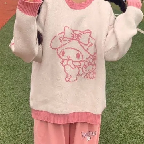 Womens Kawaii Aesthetic My Melody Sweater