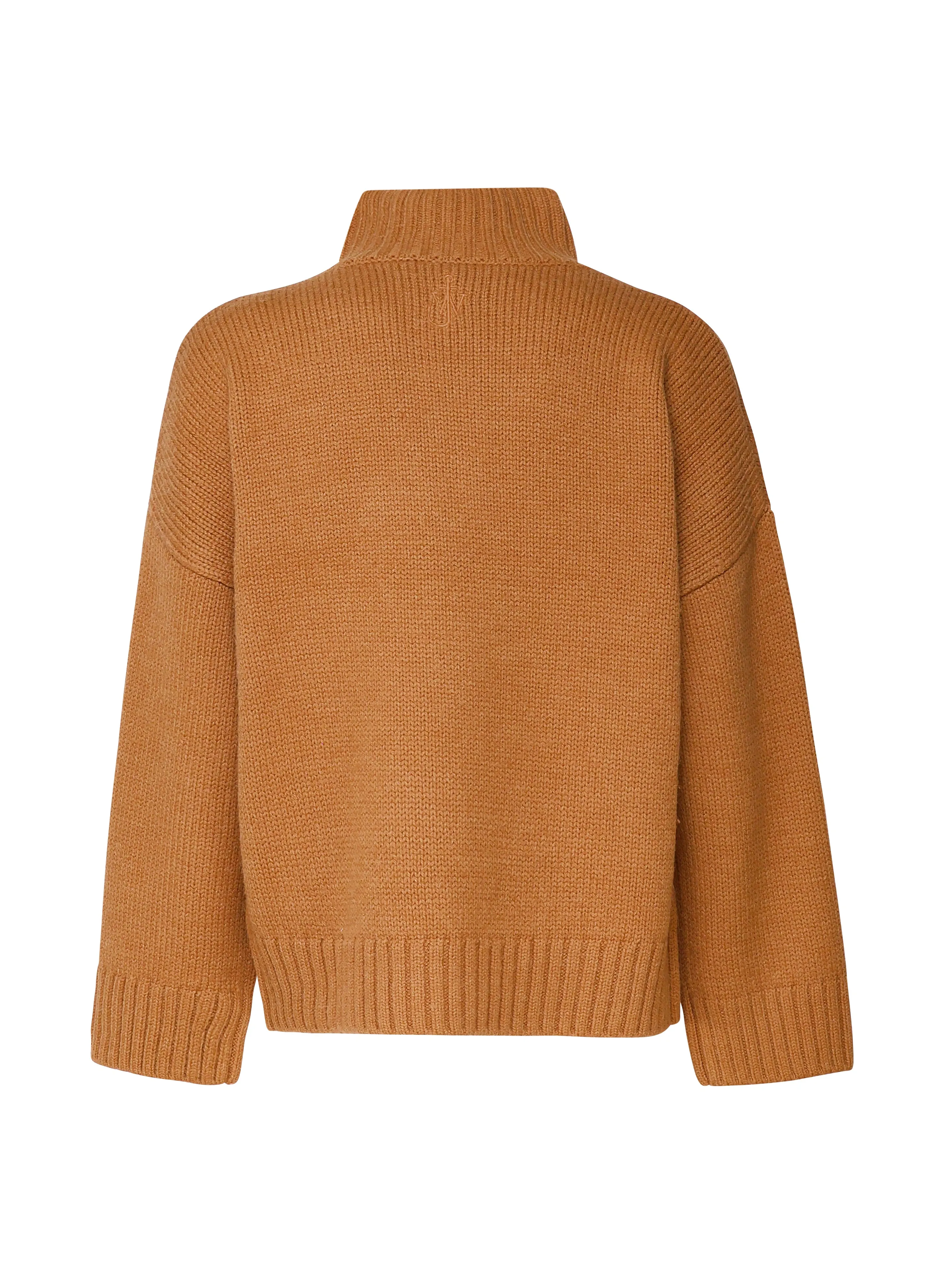 Wool Polo Neck Sweater Tobacco