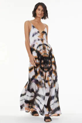 YFB Delphine Chiffon Dress Kaleidoscope Tie Dye