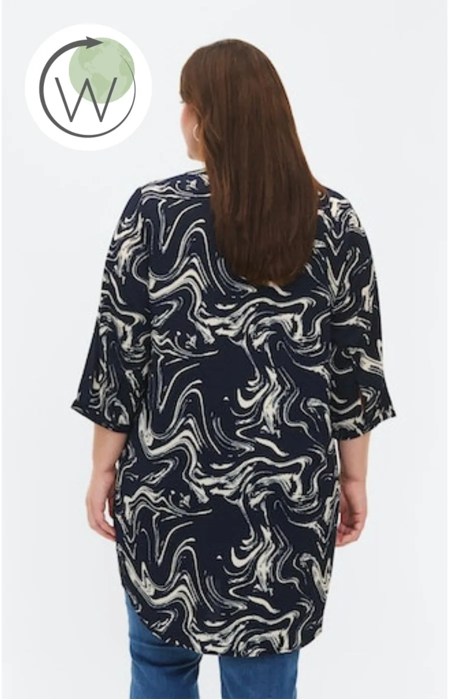 Zizzi Anni Blazer Swirl Tunic