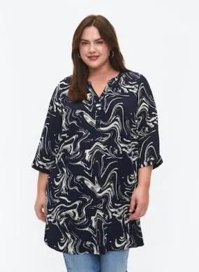 Zizzi Anni Blazer Swirl Tunic