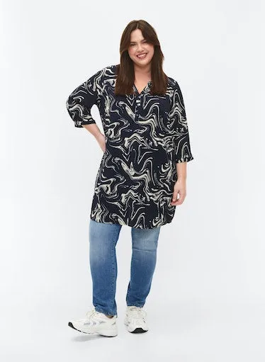 Zizzi Anni Blazer Swirl Tunic