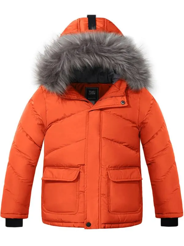 ZSHOW Boy's Hooded Puffer Jacket Winter Coat