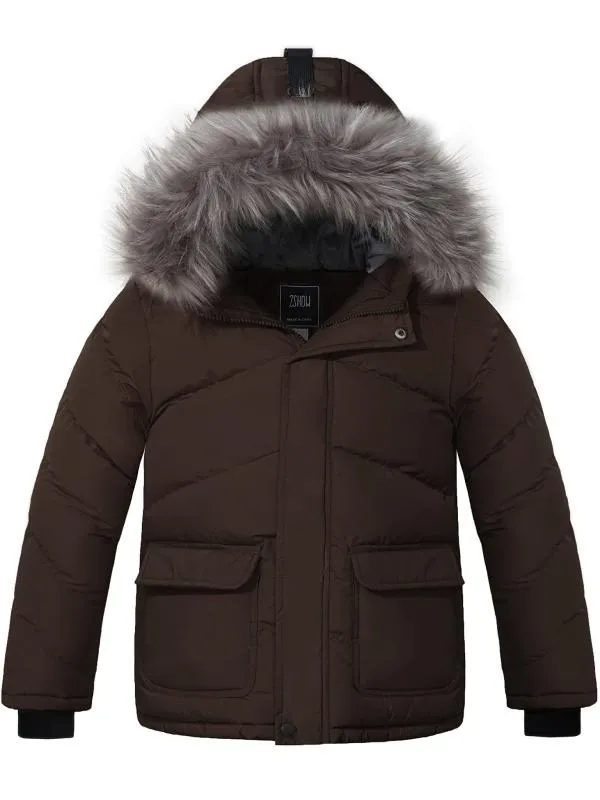 ZSHOW Boy's Hooded Puffer Jacket Winter Coat